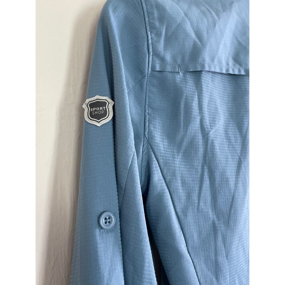 EDDIE BAUER light blue lightweight vented camping outdoor athletic shirt - Picture 7 of 7